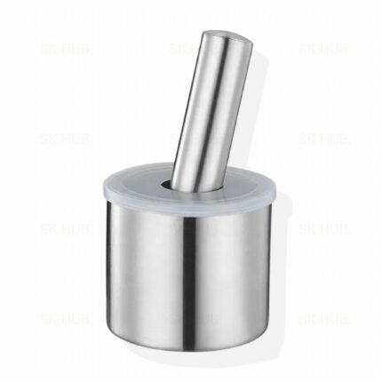 Heavy Duty Stainless Steel 304 Garlic Press, Spice Grinder & Mortar, Pestle Set – Manual Grinding Bowl for Crushing Ginger, Garlic, Nuts & Herbs – Durable Kitchen Tool for Guacamole, Pesto & Cooking