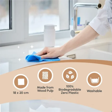 Cellulose Cleaning Sponge – Super Absorbent, Reusable, Multi-Purpose Kitchen Wipe / Sponge | skbazaar.in